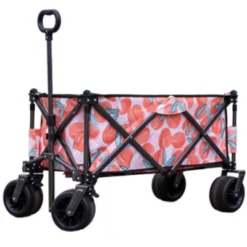 FURNIinspire Outdoor Serving Carts Utility Park Garden Cart Tool Customized Color Folding Camping Trolley Outdoor Picnic, Pink, 37.8"*21.2"*34.45" -Home Decor GUEST b8c4e493 a9ca 46e3 bb00 3c3423e39204