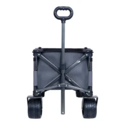 FURNIinspire Outdoor Serving Carts Collapsible Folding Wagon 300L Collapsible Wagon With Tailgate All-Terrain Wheels, Gray, 49.02"*22.05"*35.04"