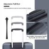 FURNIinspire Bag And Luggage Sets 3 Piece Travel Suitcase Set With Spinner Wheels, Stylish Lightweight Carry On Luggage, Grey, 18.9"*11.77"*28.94"