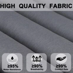 FURNIinspire Outdoor Seat Cushions 2pcs Waterproof Patio Seat Cushion, Breathable Lounge Chair Cushion Replacement, Gray, 73"*24"*2.36" -Home Decor GUEST b9ec6fb7 a970 4df0 a147 7168091aed84