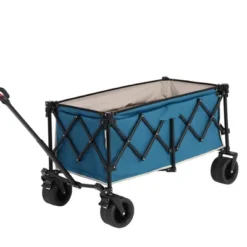 FURNIinspire Wheelbarrows And Lawn Carts Beach Wagon Lawn Cart Garden Cart, Heavy Duty Folding Utility Yard Cart, Blue, 20.87"*42.91"*32.68" -Home Decor GUEST baa53774 623e 4dd8 80c3 a15eb543db23