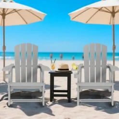 FURNIinspire Patio Accent Chairs Outdoor Folding Chairs Adirondack Chair, Portable Chair With Handles For Beach, Backyard, Gray, 31.4"*29.6"*36.4" 7 FURNIinspire Patio Accent Chairs Outdoor Folding Chairs Adirondack Chair, Portable Chair With Handles For Beach, Backyard, Gray, 31.4"*29.6"*36.4" -Home Decor GUEST bde4fea3 3db6 4001 a3fe 829a951b93f9