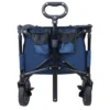 FURNIinspire Outdoor Serving Carts Utility Collapsible Folding Wagon Cart Heavy Duty Foldable Beach Wagon For Camping, Blue, 34.65"*17.71"*35.23"