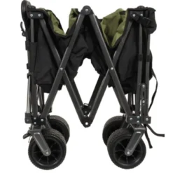 FURNIinspire Outdoor Serving Carts Collapsible Folding Wagon 400L Extra Collapsible Wagon With Tailgate Beach Wagon Cart, Black, 49.02"*22.05"*35.04" -Home Decor GUEST c3563660 b990 47b1 9ff8 038c3f3cbba8