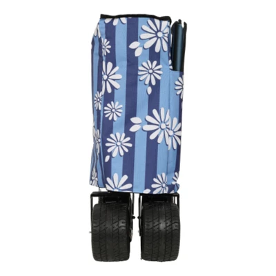 FURNIinspire Outdoor Serving Carts Collapsible Foldable Extended Wagon With 480lb Weight Capacity All-Terrain Beach Wheels, Blue, 37.4"*23.03"*38.98" 3 FURNIinspire Outdoor Serving Carts Collapsible Foldable Extended Wagon With 480lb Weight Capacity All-Terrain Beach Wheels, Blue, 37.4"*23.03"*38.98" - Image 3