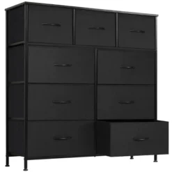 FURNIinspire Dressers 9 Drawer Fabric Tall Dresser Tower Closet Storage Chest Of Drawers For Bedroom Nursery, Black, 11.8"*39.37"*39.37" 9 FURNIinspire Dressers 9 Drawer Fabric Tall Dresser Tower Closet Storage Chest Of Drawers For Bedroom Nursery, Black, 11.8"*39.37"*39.37" -Home Decor GUEST c8c7fac8 720a 48b4 969a 8cfa8c5c46b1