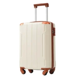 FURNIinspire Luggage 20 Inch Carry On Luggage, Lightweight Durable Suitcase With Wheels For Travel Business, White, 8.3"*13.6"*21.5" -Home Decor GUEST c9ef29c3 29dc 42bf 80b2 2c6d9342b7c5