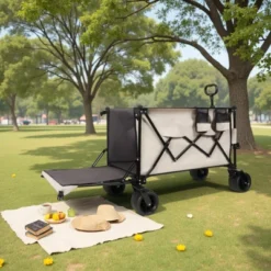 FURNIinspire Camping Tents Outdoor Tent Pop-Up Waterproof Camping Tent, Family Tents For Camping With Nets Windows, Green, 84.65"*84.65"*53.54" -Home Decor GUEST ca9a4c43 b787 4d38 93a4 613b8787ccdf 1