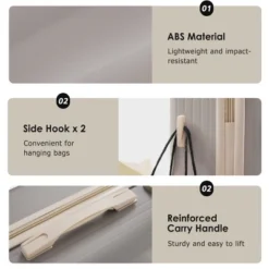 FURNIinspire Bag And Luggage Sets Travel Luggage Set Suitcase Set, 3 Piece Hard Shell Suitcases, Lightweight Suitcase, Purple, 11.4"*20.1"*29.1" -Home Decor GUEST cd647507 eb4d 4977 aa9c 001d08b0049f