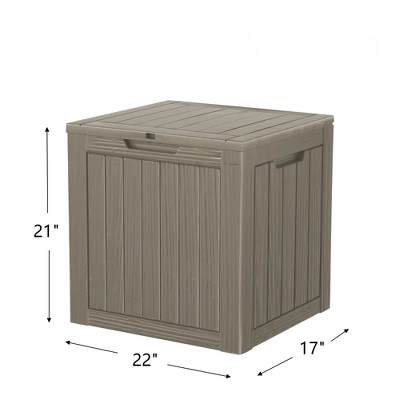 FURNIinspire Deck Boxes, Portable Storage Box With Waterproof Function For Patio Furniture, Garden Tools, All Weather Use, Brown, 22.09"*17.09"*20.87" 3 FURNIinspire Deck Boxes, Portable Storage Box With Waterproof Function For Patio Furniture, Garden Tools, All Weather Use, Brown, 22.09"*17.09"*20.87" - Image 3