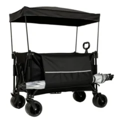 FURNIinspire Outdoor Serving Carts Heavy Duty 500lb Capacity Beach Wagon Foldable Utility Cart For Camping, Black, 37.4"*23.03"*42.52" -Home Decor GUEST ce6cf843 97e0 4f4d 87f5 216b56e7b675