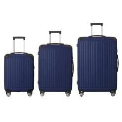 FURNIinspire Bag And Luggage Sets 3 Size Luggage Suitcases With Wheels, Hard Rolling Suitcase Set For Travel Business, Blue, 20.87"*11.81"*30.31" -Home Decor GUEST d27928f3 0589 4e6e 9a11 c66bf44010f3