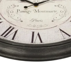 FURNIinspire Wall Clocks 30inch Round Round Wall Clock Decorative Living Room Vintage Wall Decor, Large Oversize, Brown, 30"*30"*2.25" -Home Decor GUEST d4ca9ee9 4567 4bee b20d bb8242ef2552