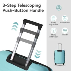 FURNIinspire Bag And Luggage Sets 3 Piece Rolling Suitcase Set, Hard Suitcases With Wheels, Lightweight Travel Luggage, Blue, 21.46"*12.01"*30.51" -Home Decor GUEST d5484506 29e0 49e9 9044 b42c63b92c99