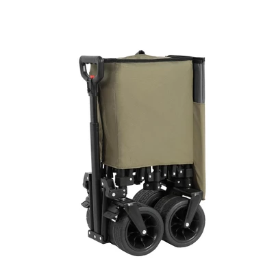 FURNIinspire Wheelbarrows And Lawn Carts Beach Wagon Lawn Cart Garden Cart, Heavy Duty Folding Utility Yard Cart, Green, 20.87"*42.91"*32.68" 1 FURNIinspire Wheelbarrows And Lawn Carts Beach Wagon Lawn Cart Garden Cart, Heavy Duty Folding Utility Yard Cart, Green, 20.87"*42.91"*32.68"