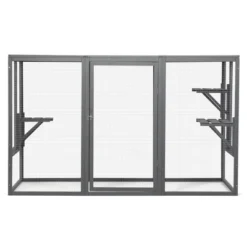 FURNIinspire Pet Crates And Houses, Cat Cage, Perfect Size For Small Cats, Gray, 72.1"*31.7"*44.6" -Home Decor GUEST d6461468 331e 454f 97d3 14f207129812
