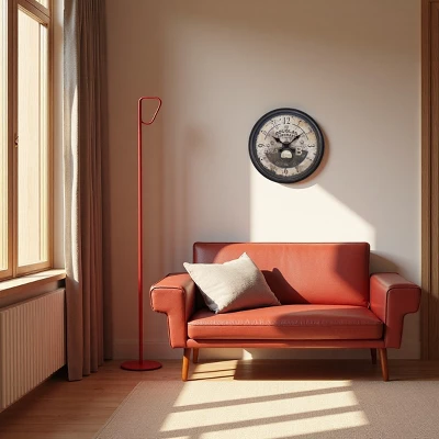 FURNIinspire Wall Clocks 20inch Decorative Round Wall Clock Living Room Hanging Clock Antique Timepiece Home Wall Decor, Brown, 20"*20"*2" 3 FURNIinspire Wall Clocks 20inch Decorative Round Wall Clock Living Room Hanging Clock Antique Timepiece Home Wall Decor, Brown, 20"*20"*2" - Image 3