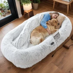 FURNIinspire Pet Beds Human Dog Bed, Washable Faux Fur Dog Bed, Large Dog Sofa Bed Washable Pet Bedfor Bedroom, Living Room, Gray, 71"*45"*14" 9 FURNIinspire Pet Beds Human Dog Bed, Washable Faux Fur Dog Bed, Large Dog Sofa Bed Washable Pet Bedfor Bedroom, Living Room, Gray, 71"*45"*14" -Home Decor GUEST da638b58 9b75 471a be46 288e5420281f