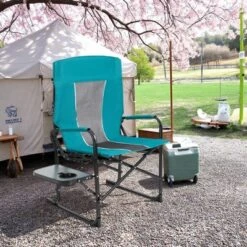 FURNIinspire Outdoor Portable Chairs Camping Chair Directors Chair, Oversized Portable Folding Chair With Side Table, Blue, 27.56"*24.41"*43.31" 9 FURNIinspire Outdoor Portable Chairs Camping Chair Directors Chair, Oversized Portable Folding Chair With Side Table, Blue, 27.56"*24.41"*43.31" -Home Decor GUEST da7d764a 4959 4bf3 8006 a2cea185ec8d