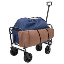 FURNIinspire Outdoor Serving Carts Heavy Duty Utility Cart Utility Wagon Grocery Cart For Camping 3pcs Liner Cover, Blue, 25.98"*17.32"*37.4" -Home Decor GUEST dd84cc8f 6239 4b86 96a0 559b1eb00052