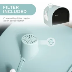 FURNIinspire Pet Training Pads And Potties Indoor Covered Litter Box, Self Cleaning Litter Box With Tray, Scoop, Filter, Green, 17.25"*17"*18.5" 8 FURNIinspire Pet Training Pads And Potties Indoor Covered Litter Box, Self Cleaning Litter Box With Tray, Scoop, Filter, Green, 17.25"*17"*18.5" -Home Decor GUEST e14a038a 6eb4 4ca0 aa69 fb056aff385f