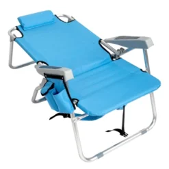 FURNIinspire Outdoor Portable Chair Adjustable Back With Extra Storage For Outdoor Adventures, Blue, 24.8"*25.6"*32.28" -Home Decor GUEST e2185b63 5b4d 426d b6e2 c76d052ba6d2