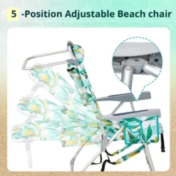 FURNIinspire Outdoor Portable Chair Adjustable Back And Extra Storage For Comfort And Relaxation, Lemon, 24.8"*27.56"*38.89" 7 FURNIinspire Outdoor Portable Chair Adjustable Back And Extra Storage For Comfort And Relaxation, Lemon, 24.8"*27.56"*38.89" -Home Decor GUEST e21a8365 fb7b 46ea 932a ede1be758b71