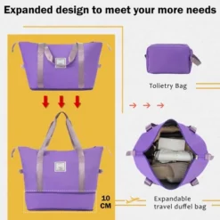 FURNIinspire Bag And Luggage Sets Luggage Set Travel Suitcase With Bags Spinner Wheels Abs Lightweight Suitcase, Purple, 16"*10"*24" -Home Decor GUEST e46b0c99 afb3 4faf a4a0 07015fd065da