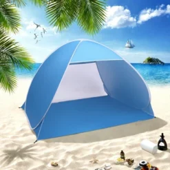 FURNIinspire Camping Tents Beach Tent Sun Shelter, Family Tent For Outdoors, Hiking, Picnic, Beach, Adventure, Blue, 78.74"*59.06"*51.18" -Home Decor GUEST e5c9fb03 63cb 4eca 8b99 8b58e5514ed1