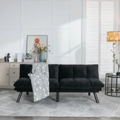 FURNIinspire Convertible Folding Modern Sofa Bed, Black, 67"*16"*32" 6 FURNIinspire Convertible Folding Modern Sofa Bed, Black, 67"*16"*32" -Home Decor GUEST e93f240c 5cc5 45fe 9b86 3c5f1fa1f19a