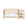 FURNIinspire Cribs Convertible Crib Baby Crib Baby Bed, Toddler Crib Changer Combo, 3 In 1 Crib Nursery Cribs For Bedroom, Brown, 71.5"*29.75"*35"