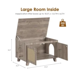 FURNIinspire Pet Crates And Houses, Hidden Cat Crates With Storage Removable Scratcher, Modern Pet Crates For Home, Gray, 31.5"*19.7"*19.7" -Home Decor GUEST eb5ec4b2 6e90 44f0 ac65 af1bf2acc3d5