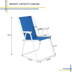 FURNIinspire Outdoor Portable Chair Sturdy Portable Design For Relaxation And Outdoor Activities, Blue, 19.09"*17.32"*29.53" -Home Decor GUEST f15cb0ab daa2 4d5d 908d f582d4d15988