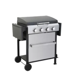 FURNIinspire Outdoor Grills, Griddles And Smokers Professional 4 Burner Gas Grill, Stainless Steel BBQ With Pizza Oven, Black, 31.1"*22.84"*14.96" -Home Decor GUEST f5f220ac 40b8 4c38 84a7 9301fdeb17a5