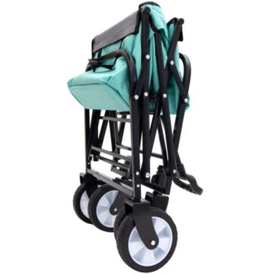 FURNIinspire Outdoor Serving Carts Fish 250L Collapsible Wagon Beach Wagon With Big Wheels For Camping, Sports, Blue, 25.98"*17.32"*37.4" 3 FURNIinspire Outdoor Serving Carts Fish 250L Collapsible Wagon Beach Wagon With Big Wheels For Camping, Sports, Blue, 25.98"*17.32"*37.4" - Image 3