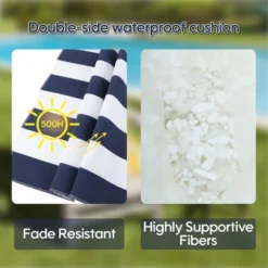 FURNIinspire Outdoor Seat Cushions Patio Chair Cushions Replacements, 2 Pcs Set High Back Seat Cushions, Blue Stripes, Multicolored, 45"*22"*4" 8 FURNIinspire Outdoor Seat Cushions Patio Chair Cushions Replacements, 2 Pcs Set High Back Seat Cushions, Blue Stripes, Multicolored, 45"*22"*4" -Home Decor GUEST fa3e4ec4 06d7 4ce4 9aed f303a7b82006