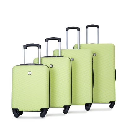 FURNIinspire Bag And Luggage Sets 4 Piece Stylish Suit Cases Lightweight Suitcases With Wheels For Travel Business, Green, 18.78"*10.83"*28" 5 FURNIinspire Bag And Luggage Sets 4 Piece Stylish Suit Cases Lightweight Suitcases With Wheels For Travel Business, Green, 18.78"*10.83"*28" - Image 5