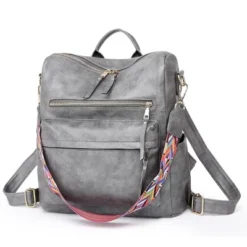 FURNIinspire Backpacks PU Leather Ladies Fashion Backpack Purse With Adjustable Straps And Multiple Pockets, Grey, 13"*6"*14" 7 FURNIinspire Backpacks PU Leather Ladies Fashion Backpack Purse With Adjustable Straps And Multiple Pockets, Grey, 13"*6"*14" -Home Decor GUEST ffdafe0a d234 445a 86f3 a951ba7b0fda